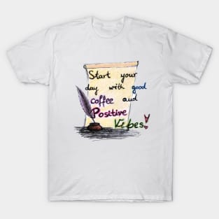 Positive Vibes Letter T-Shirt